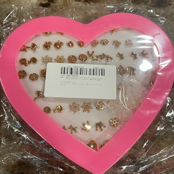 Accessories - 26 pair of gold stud earrings in different shapes.  Great for younger girls